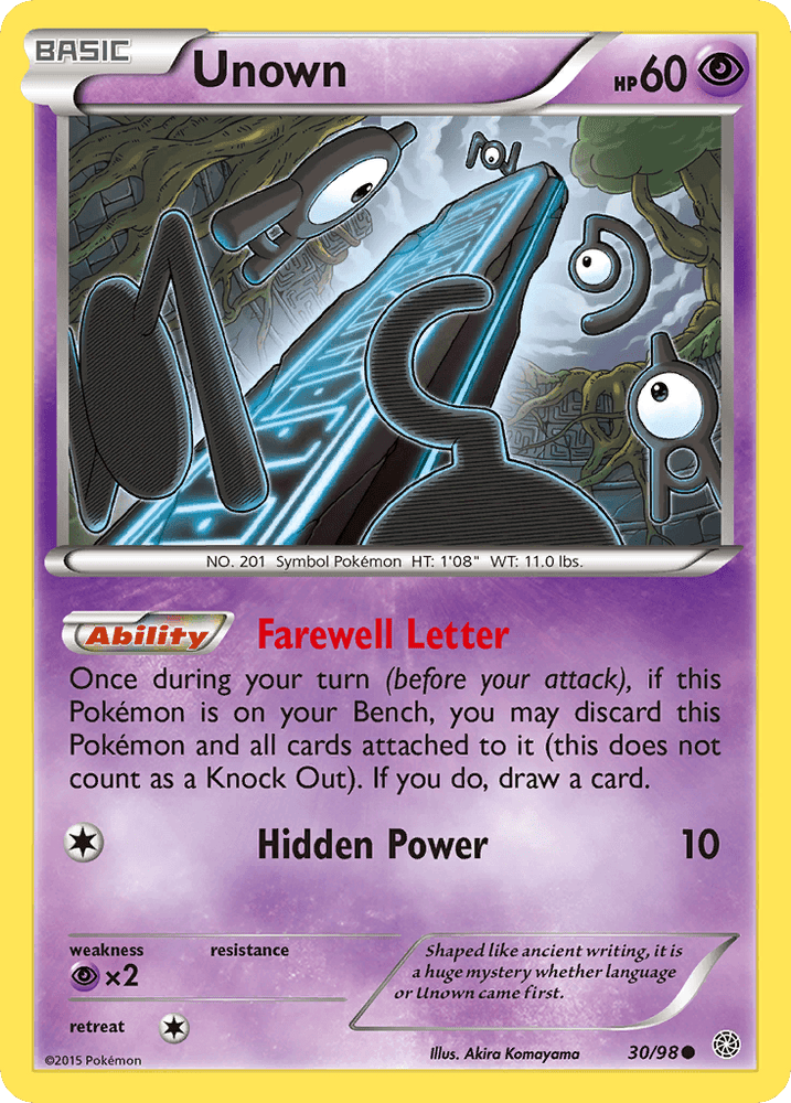 Unown (30/98) [XY: Ancient Origins] (Online Only)