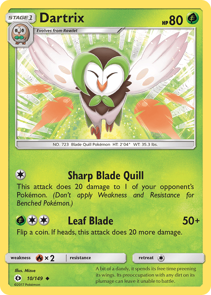 Dartrix (10/149) [Sun & Moon: Base Set] (Online Only)