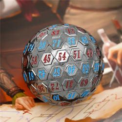 Black* Metal d100 w/ Red and Blue Numbers Dungeons and Dragons RPG (Online Only)