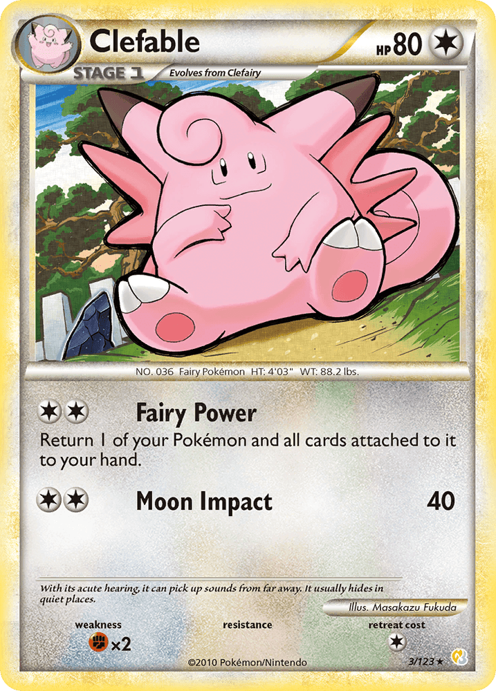Clefable (3/123) [HeartGold & SoulSilver: Base Set] (Online Only)