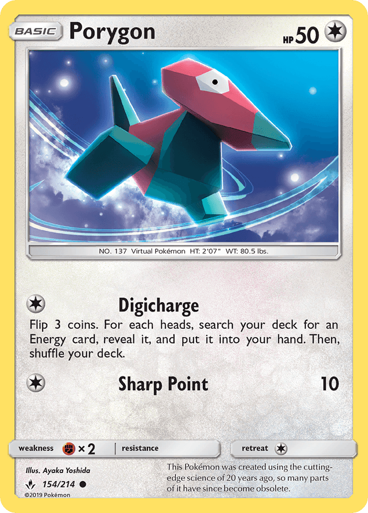 Porygon (154/214) [Sun & Moon: Unbroken Bonds] (Online Only)