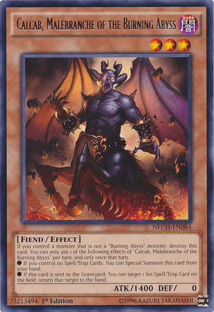 Calcab, Malebranche of the Burning Abyss [NECH-EN084] Rare (ONLINE ORDER ONLY)