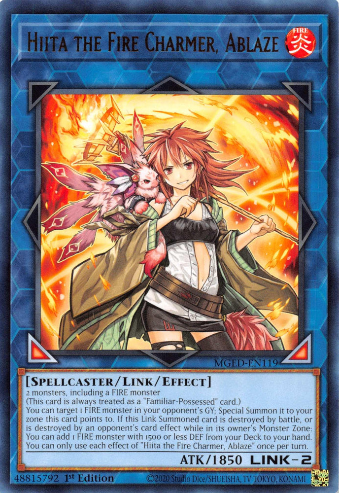 Hiita the Fire Charmer, Ablaze [MGED-EN119] Rare (ONLINE ORDER ONLY)