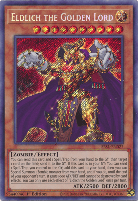 Eldlich the Golden Lord [SESL-EN027] Secret Rare (ONLINE ORDER ONLY)