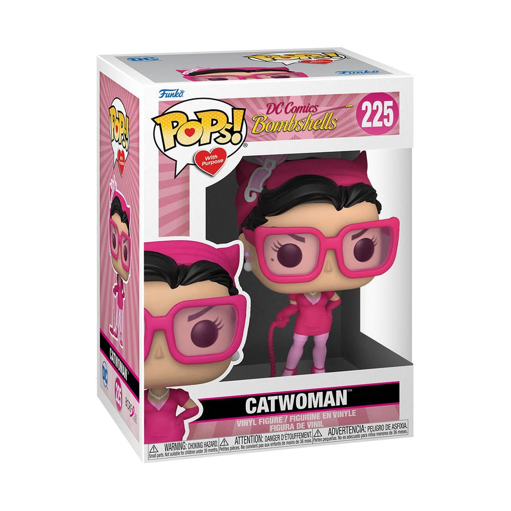 Pop! Heroes: Breast Cancer Awareness Bombshell - Catwoman #225 Vinyl Figure (Online Order Only)