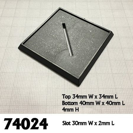 Bones Bases: 40mm Square Plastic Base (10) (ONLINE ORDER ONLY)