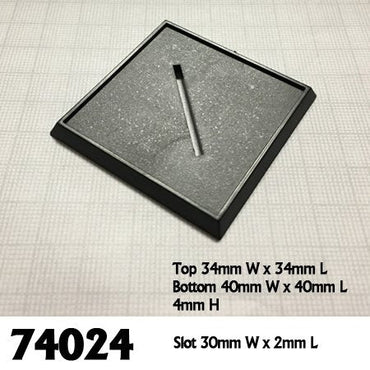 Bones Bases: 40mm Square Plastic Base (10) (ONLINE ORDER ONLY)