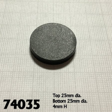 Bones Bases: 1" Round Plastic RPG Base (20) (ONLINE ORDER ONLY)