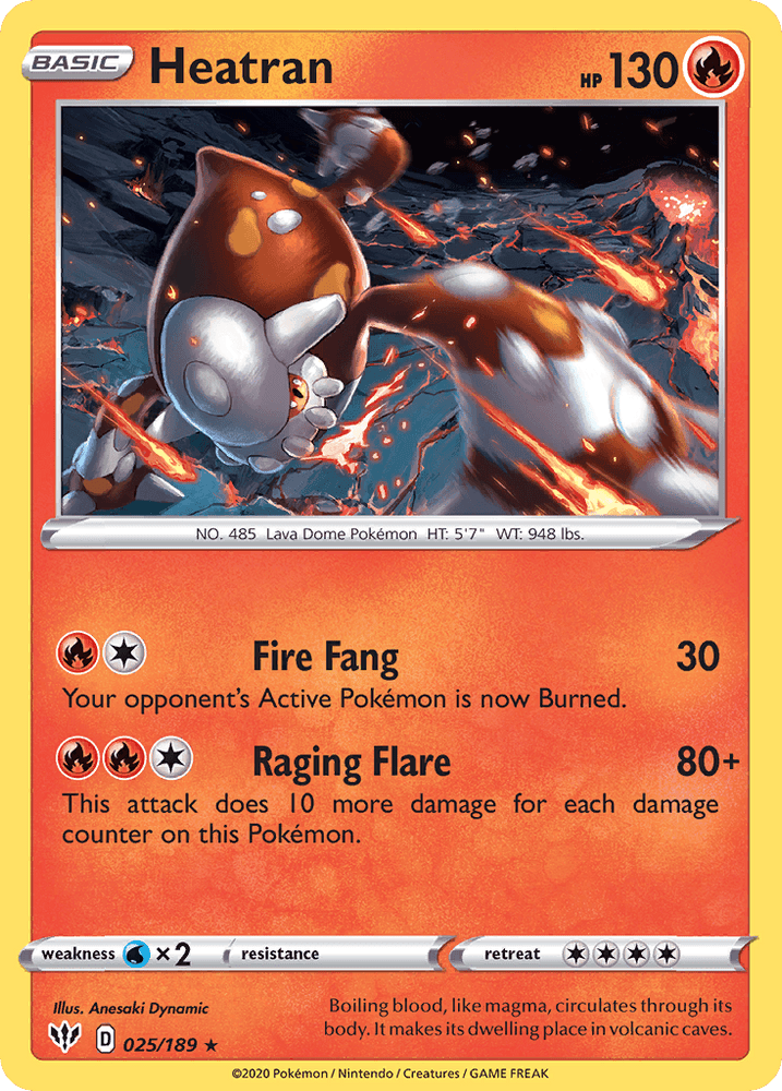 Heatran (025/189) [Sword & Shield: Darkness Ablaze] (Online Only)