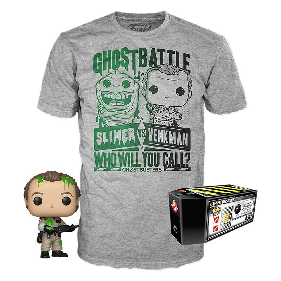Peter Venkman (Slimed) and Ghostbattle Tee (Size M, Sealed) 744 - Insider Club Exclusive (Online Order Only)