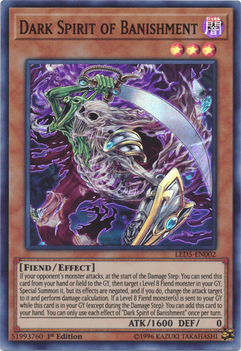 Dark Spirit of Banishment [LED5-EN002] Super Rare (ONLINE ORDER ONLY)