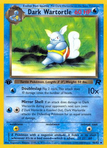 Dark Wartortle (46/82) [Team Rocket 1st Edition] (Online Only)