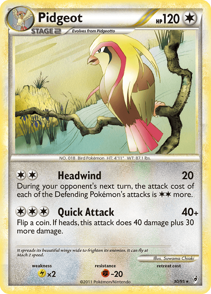 Pidgeot (30/95) [HeartGold & SoulSilver: Call of Legends] (Online Only)