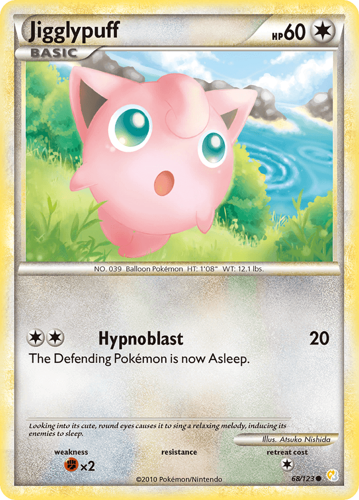 Jigglypuff (68/123) [HeartGold & SoulSilver: Base Set] (Online Only)
