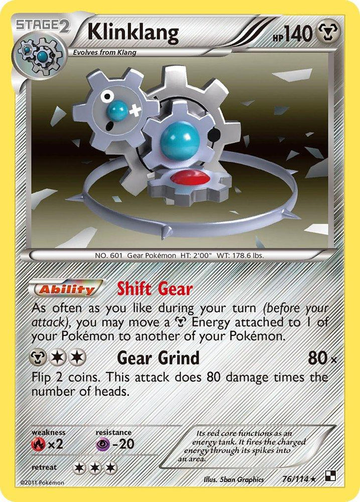 Klinklang (76/114) (Cracked Ice Holo) (Blister Exclusive) [Black & White: Base Set] (Online Only)