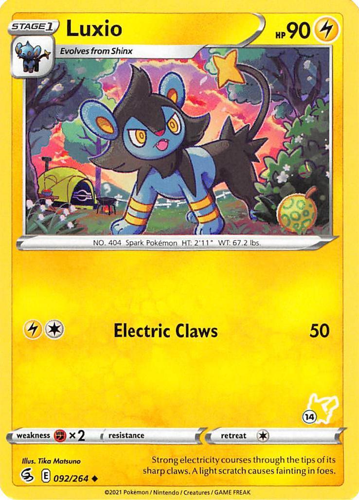 Luxio (092/264) (Pikachu Stamp #14) [Battle Academy 2022] (Online Only)