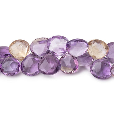 7.5-10mm Ametrine Faceted Heart Beads 8 inch 50 pieces (ONLINE ORDER ONLY)