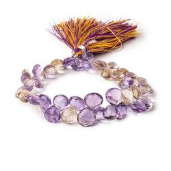 7.5-10mm Ametrine Faceted Heart Beads 8 inch 50 pieces (ONLINE ORDER ONLY)