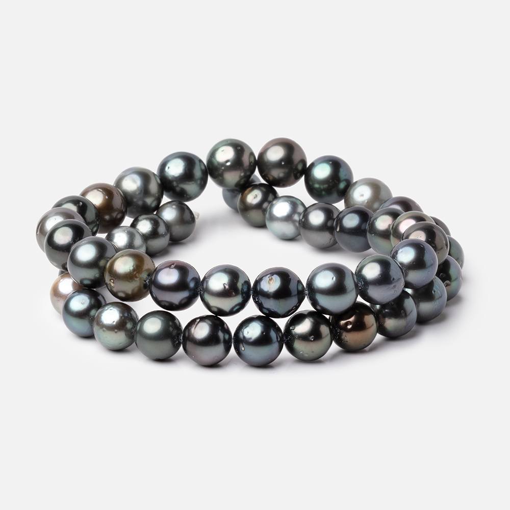 7.5-10mm Peacock Tahitian Saltwater Pearl Beads 15.5 inch 47 pieces A (ONLINE ORDER ONLY)