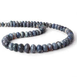 7.5-13.5mm Blue Grey Australian Opal faceted rondelle beads 18 inch 71 pieces (ONLINE ORDER ONLY)