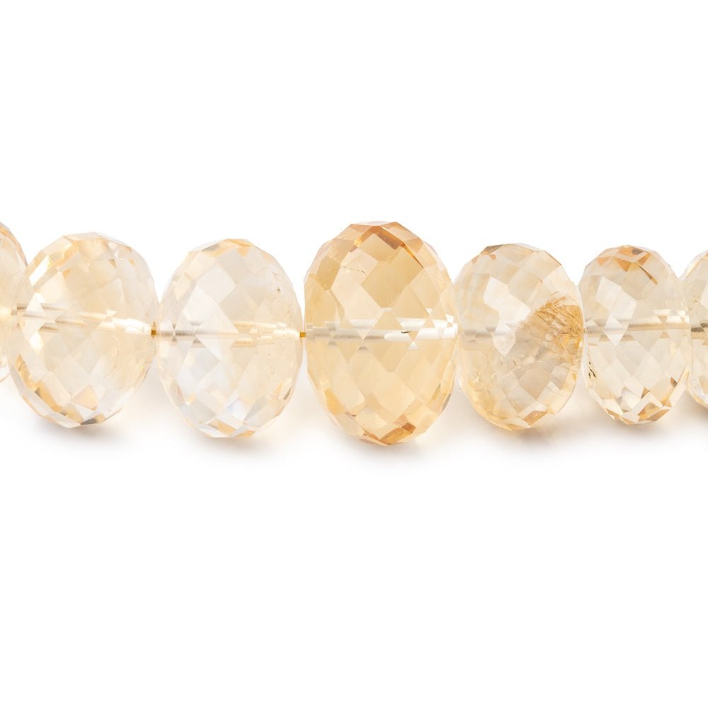 7.5-13.5mm Citrine Faceted Rondelle Beads 16 inch 63 pieces (ONLINE ORDER ONLY)