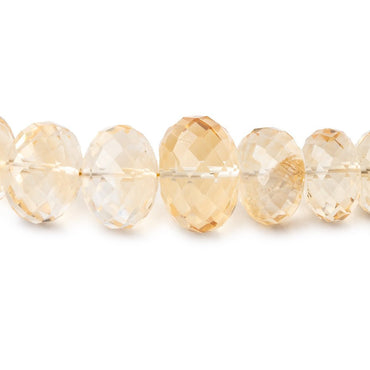 7.5-13.5mm Citrine Faceted Rondelle Beads 16 inch 63 pieces (ONLINE ORDER ONLY)