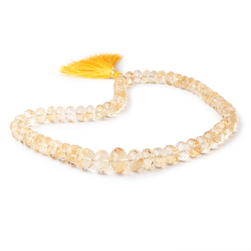 7.5-13.5mm Citrine Faceted Rondelle Beads 16 inch 63 pieces (ONLINE ORDER ONLY)