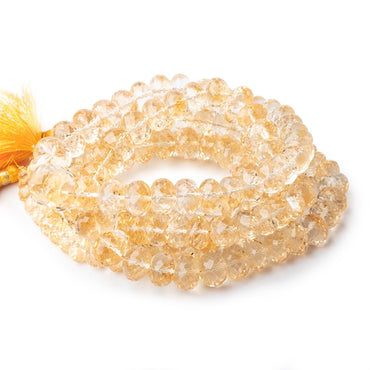 7.5-13.5mm Citrine Faceted Rondelle Beads 16 inch 63 pieces (ONLINE ORDER ONLY)