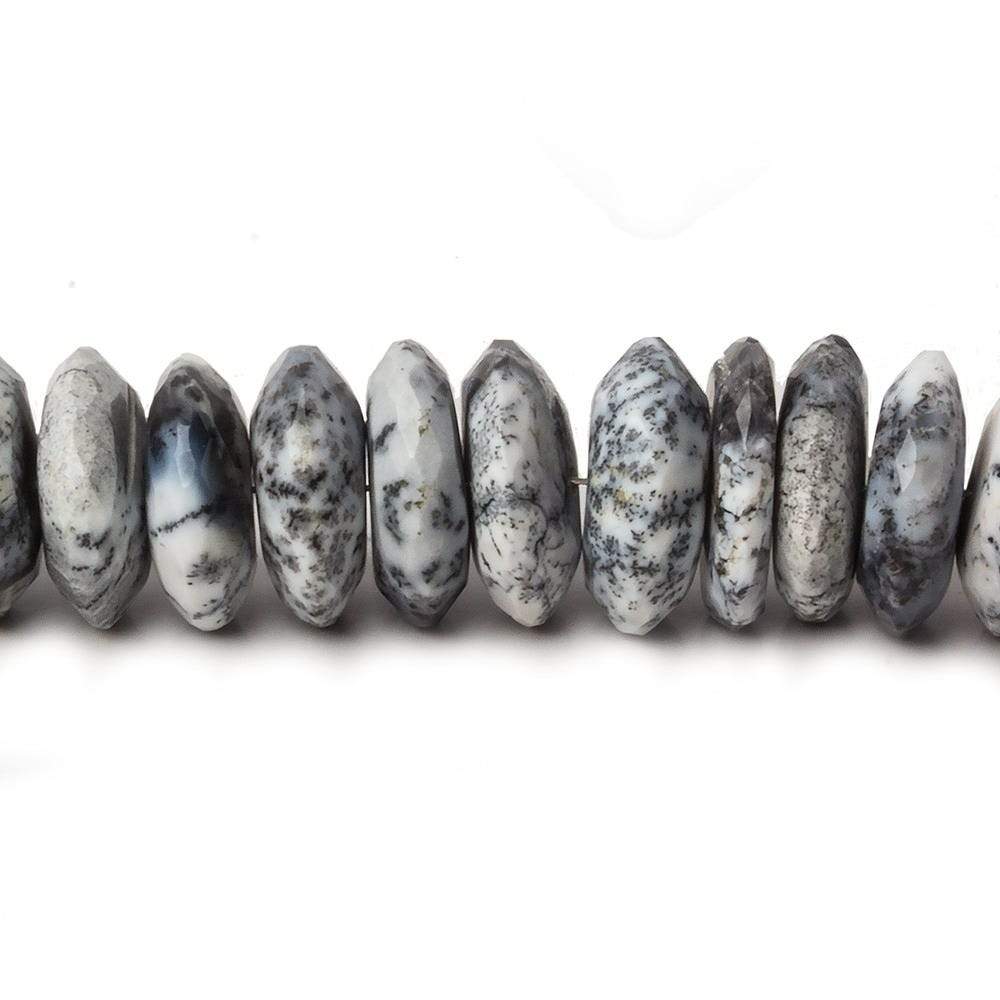 9.5-13.5mm Dendritic Opal German Faceted Rondelle 16 inch 90 pieces AA (ONLINE ORDER ONLY)