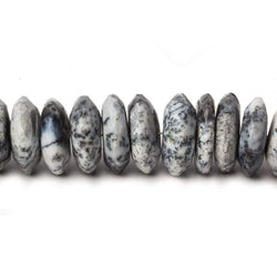 9.5-13.5mm Dendritic Opal German Faceted Rondelle 16 inch 90 pieces AA (ONLINE ORDER ONLY)