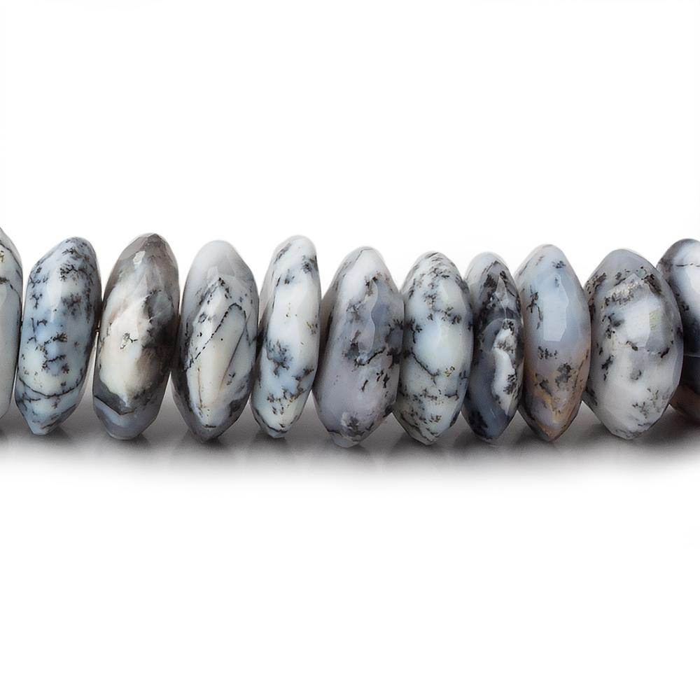 9.5-13.5mm Dendritic Opal German Faceted Rondelle 16 inch 90 pieces AA (ONLINE ORDER ONLY)