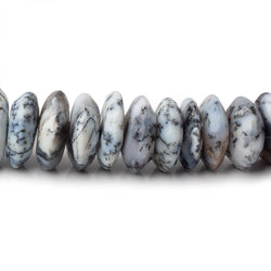 9.5-13.5mm Dendritic Opal German Faceted Rondelle 16 inch 90 pieces AA (ONLINE ORDER ONLY)