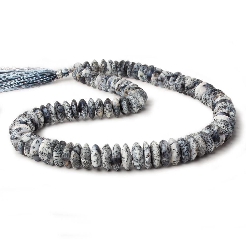 9.5-13.5mm Dendritic Opal German Faceted Rondelle 16 inch 90 pieces AA (ONLINE ORDER ONLY)