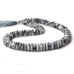 9.5-13.5mm Dendritic Opal German Faceted Rondelle 16 inch 90 pieces AA (ONLINE ORDER ONLY)