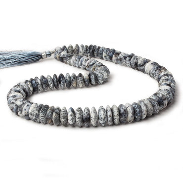 9.5-13.5mm Dendritic Opal German Faceted Rondelle 16 inch 90 pieces AA (ONLINE ORDER ONLY)