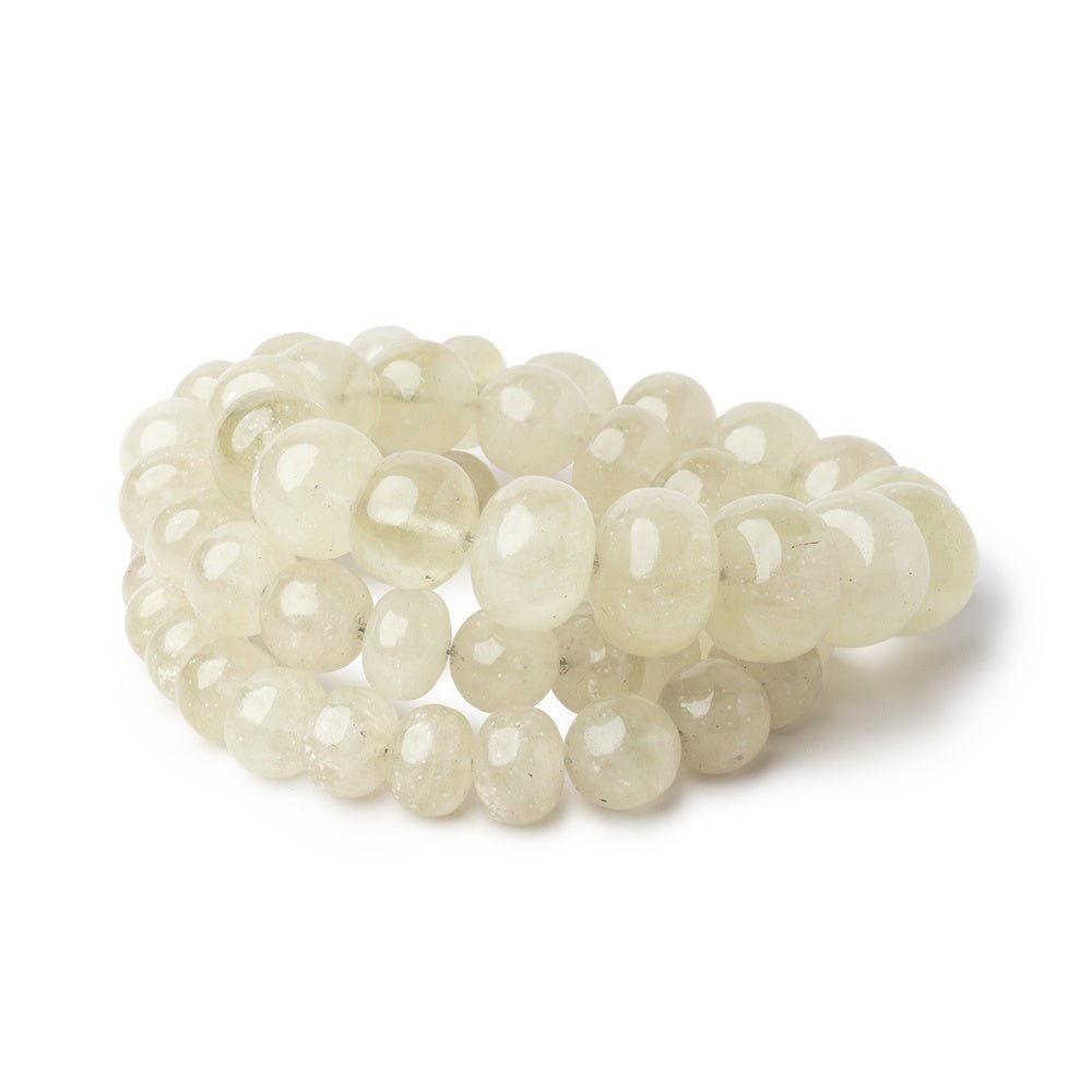 7.5-13.5mm Libyan Desert Glass Plain Rondelles & Rounds 18 inch 55 Beads AAA (ONLINE ORDER ONLY)