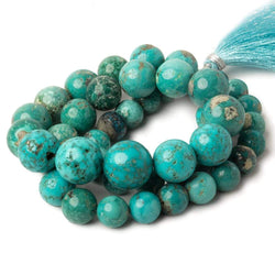 7.5-13mm Turquoise plain rondelle beads 18 inch 85 pieces (ONLINE ORDER ONLY)