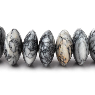 7.5-15mm Austrian Pinolith German Cut Plain Rondelles 16 inch 65 Beads AA (ONLINE ORDER ONLY)