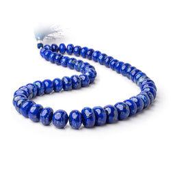 7.5-15mm Lapis Lazuli Plain Rondelle Beads 16 inch 53 pieces AA (ONLINE ORDER ONLY)