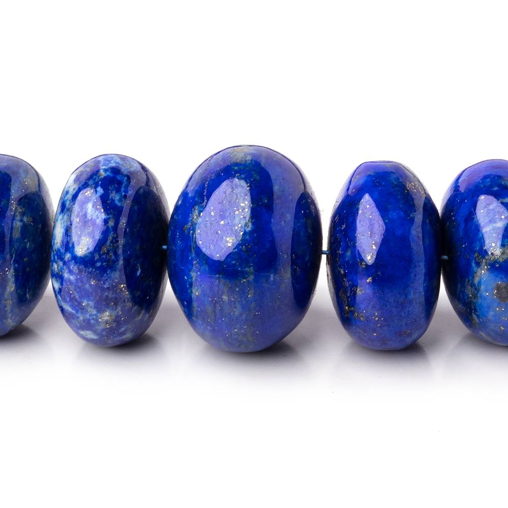 7.5-15mm Lapis Lazuli Plain Rondelle Beads 16 inch 53 pieces AA (ONLINE ORDER ONLY)