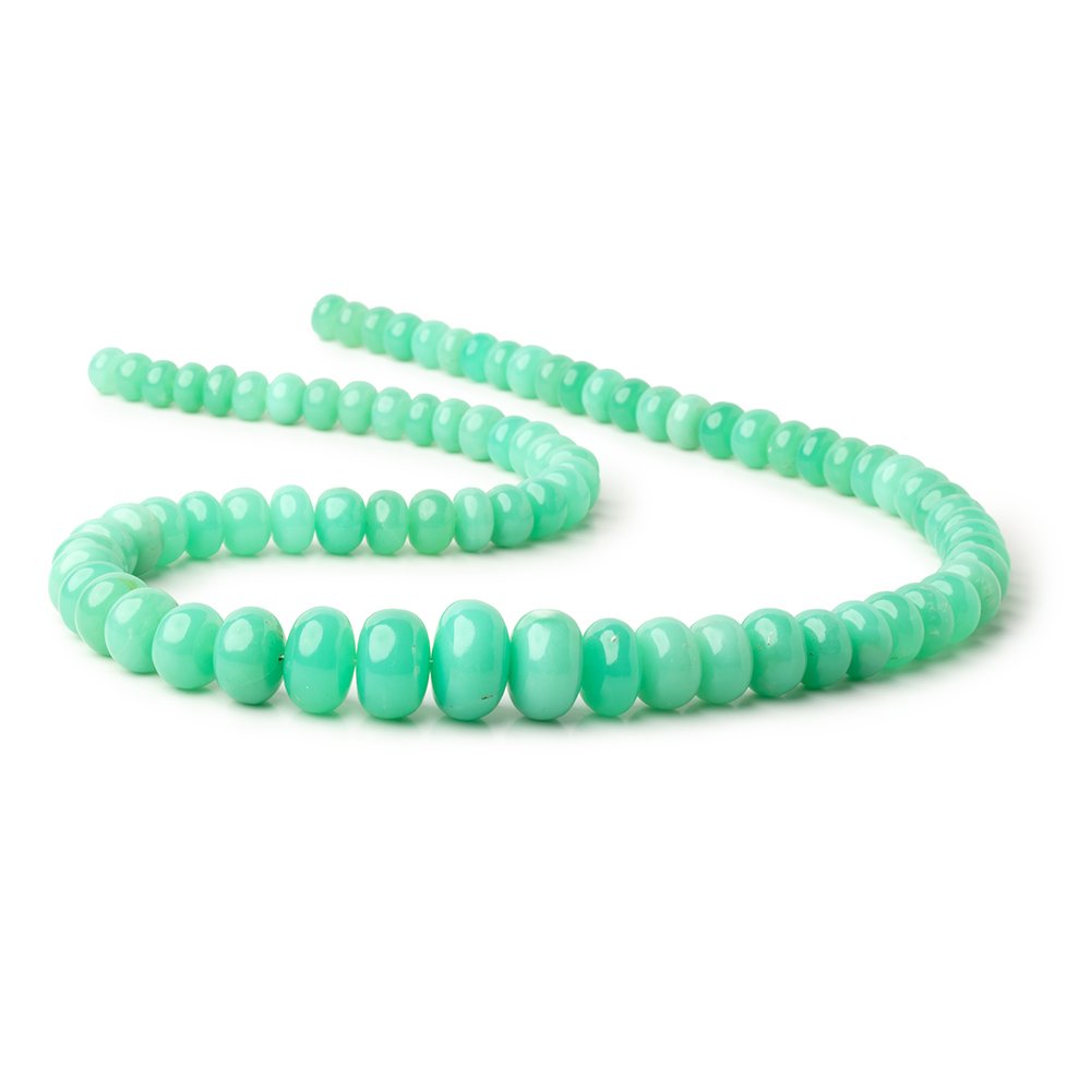 7.5-16mm Chrysoprase Plain Rondelle Beads 20 inch 81 pieces AAA (ONLINE ORDER ONLY)