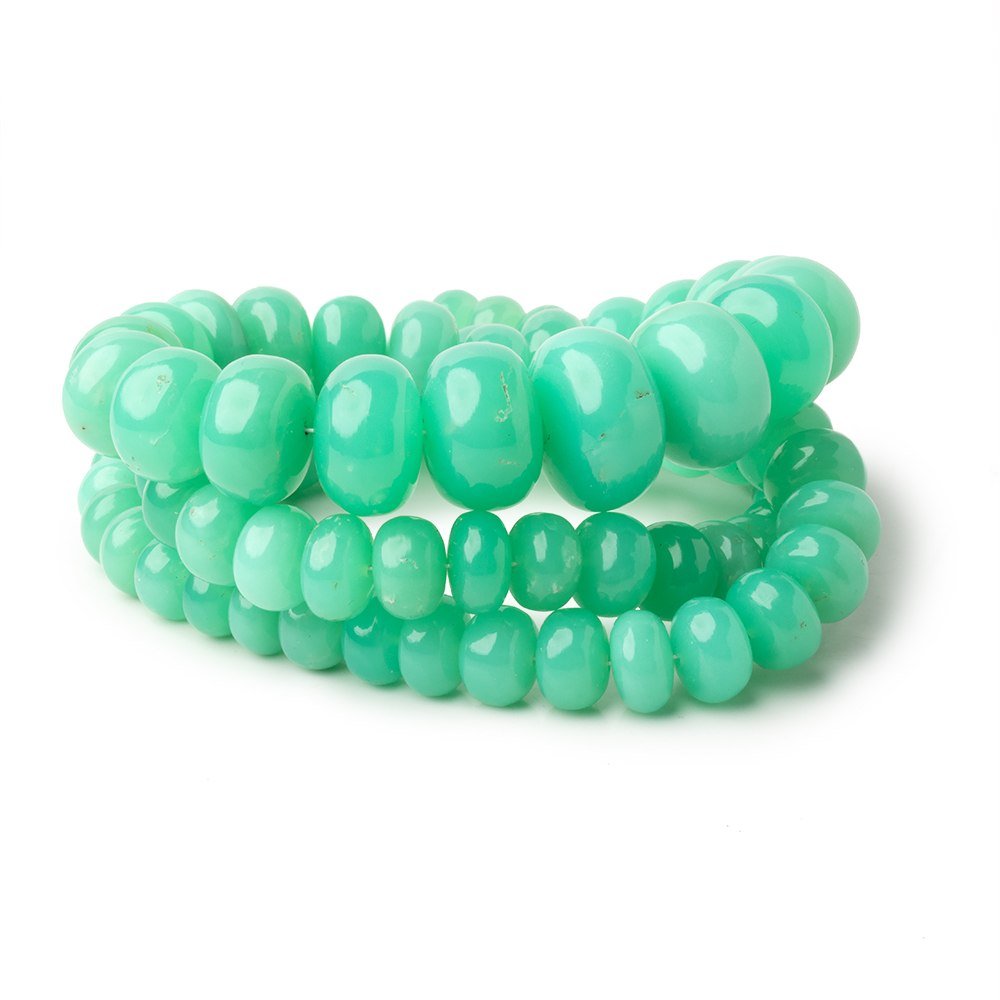 7.5-16mm Chrysoprase Plain Rondelle Beads 20 inch 81 pieces AAA (ONLINE ORDER ONLY)