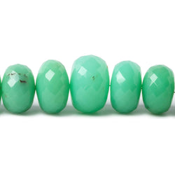 7.5-17mm Chrysoprase Faceted Rondelle Beads 18 inch 64 pieces (ONLINE ORDER ONLY)