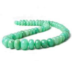 7.5-17mm Chrysoprase Faceted Rondelle Beads 18 inch 64 pieces (ONLINE ORDER ONLY)