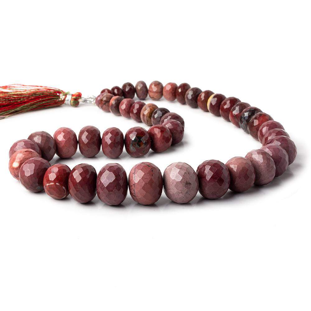 7.5-17mm Multi Color Moukaite Jasper faceted rondelles 15 inch 44 beads AA (ONLINE ORDER ONLY)