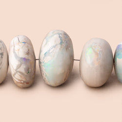 7.5-18mm Australian Opal Plain Rondelle Beads 18 inch 70 pieces AA (ONLINE ORDER ONLY)