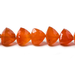 7.5-8.5mm Carnelian straight drilled trillion beads 6.5 inch 23 pieces (ONLINE ORDER ONLY)