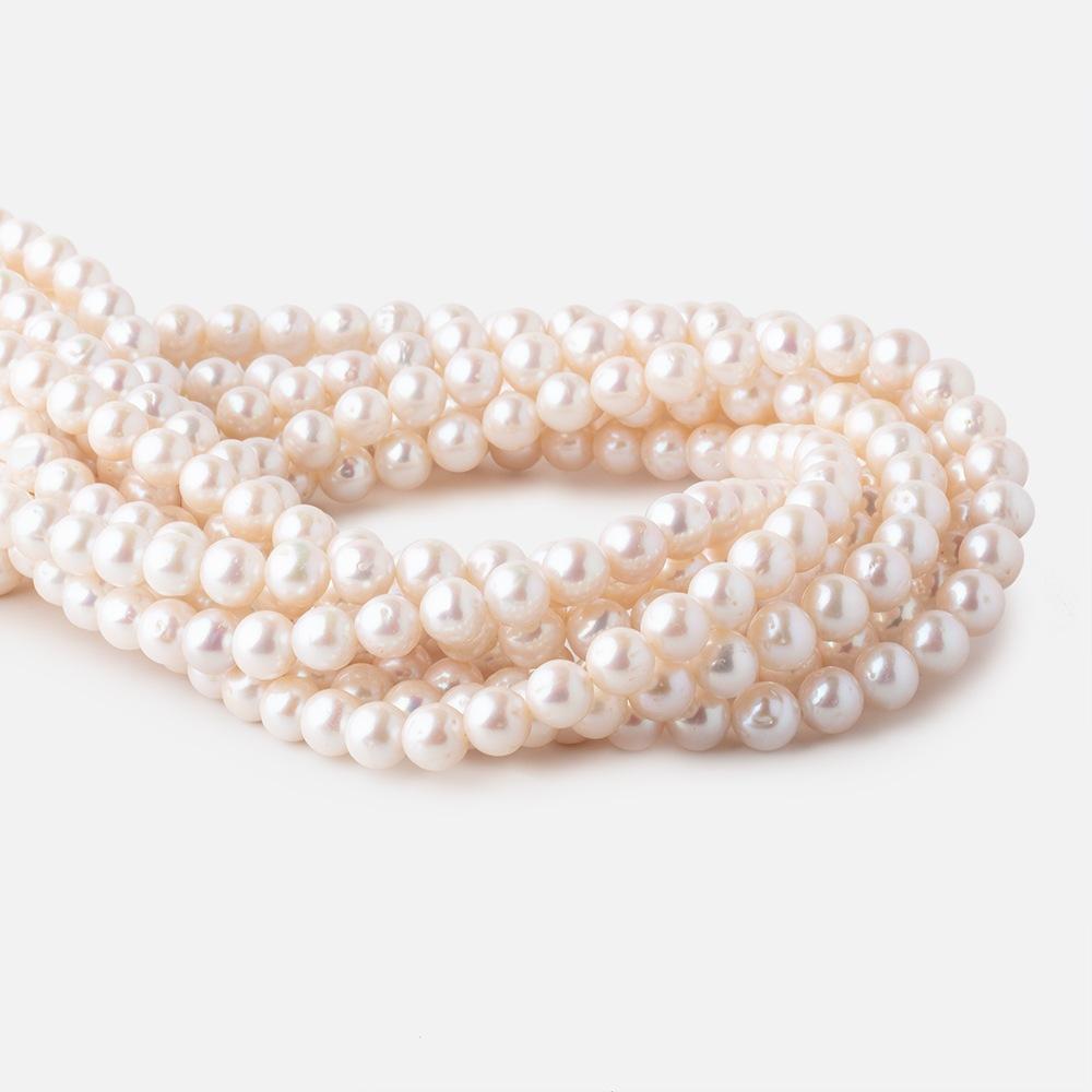 7.5-8.5mm Off White Chinese Akoya Saltwater Pearls 16 inch 53 pieces A (ONLINE ORDER ONLY)