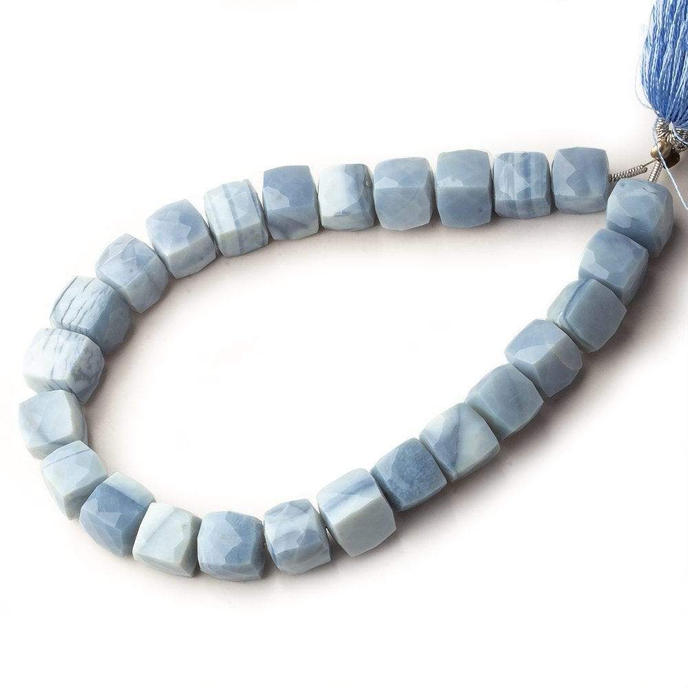 7.5-8.5mm Owyhee Denim Blue Opal faceted Cubes 8 inch 25 Beads (ONLINE ORDER ONLY)