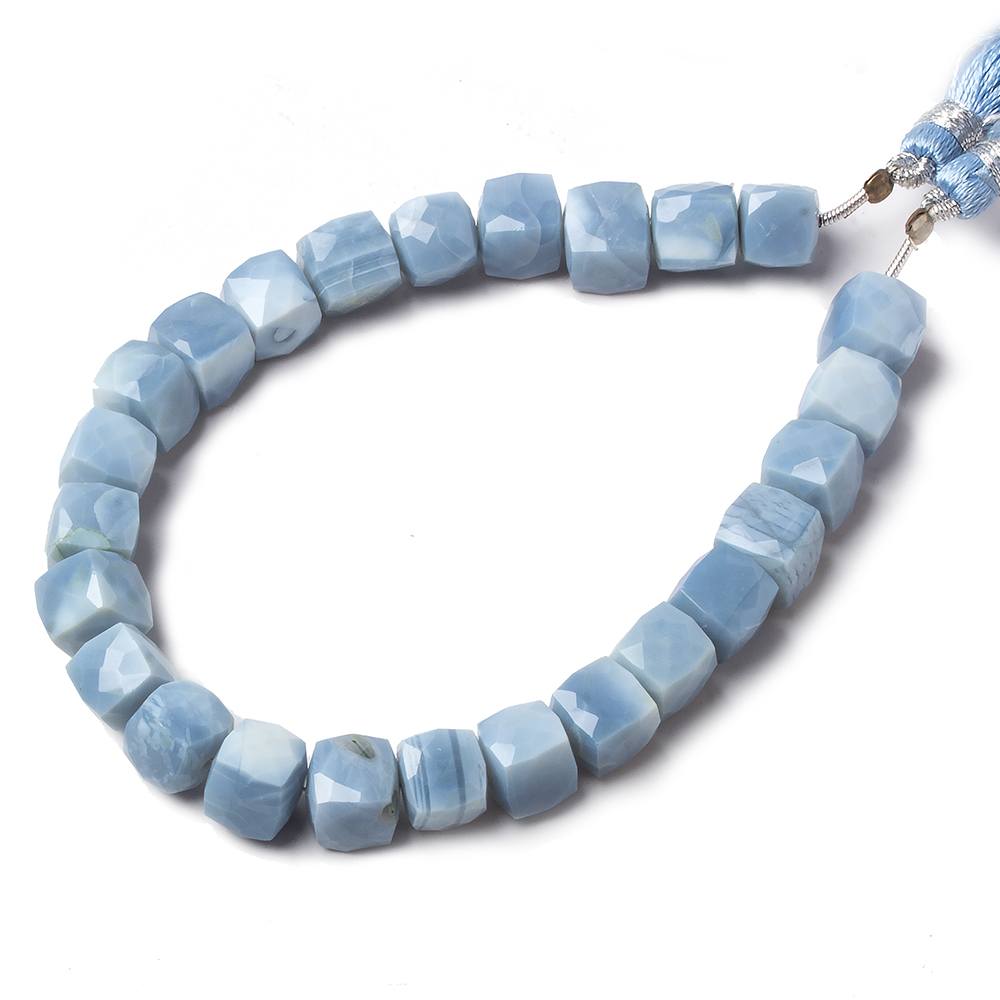 7.5-8.5mm Owyhee Denim Blue Opal faceted Cubes 8 inch 25 Beads (ONLINE ORDER ONLY)
